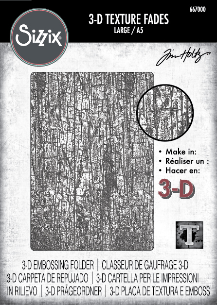 Tim Holtz A5 Texture Fades 3D Embossing Folder - cracked