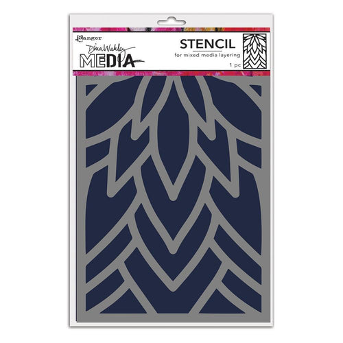 Dina Wakley Stencil - Flowing petals