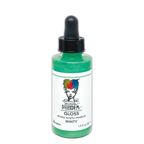Dina Wakley Media gloss spray: dropper bottle - Minty