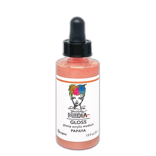Dina Wakley Media gloss spray: dropper bottle - papaya
