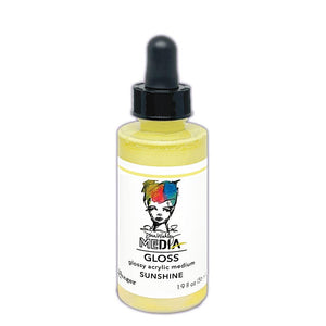 Dina Wakley Media gloss spray: dropper bottle - Sunshine