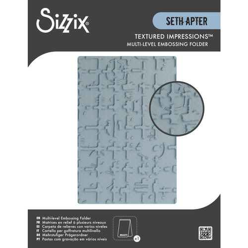 Seth Apter sizzix embossing folder: Grid graph