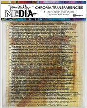 Dina Wakley transparencies - Chroma transparencies: typed quotes