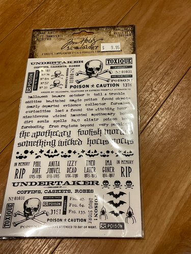 Tim Holtz Idea-ology: Remnant rubs - Halloween 2018