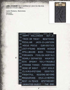 Tim Holtz Idea-ology Label stickers - Halloween 2022