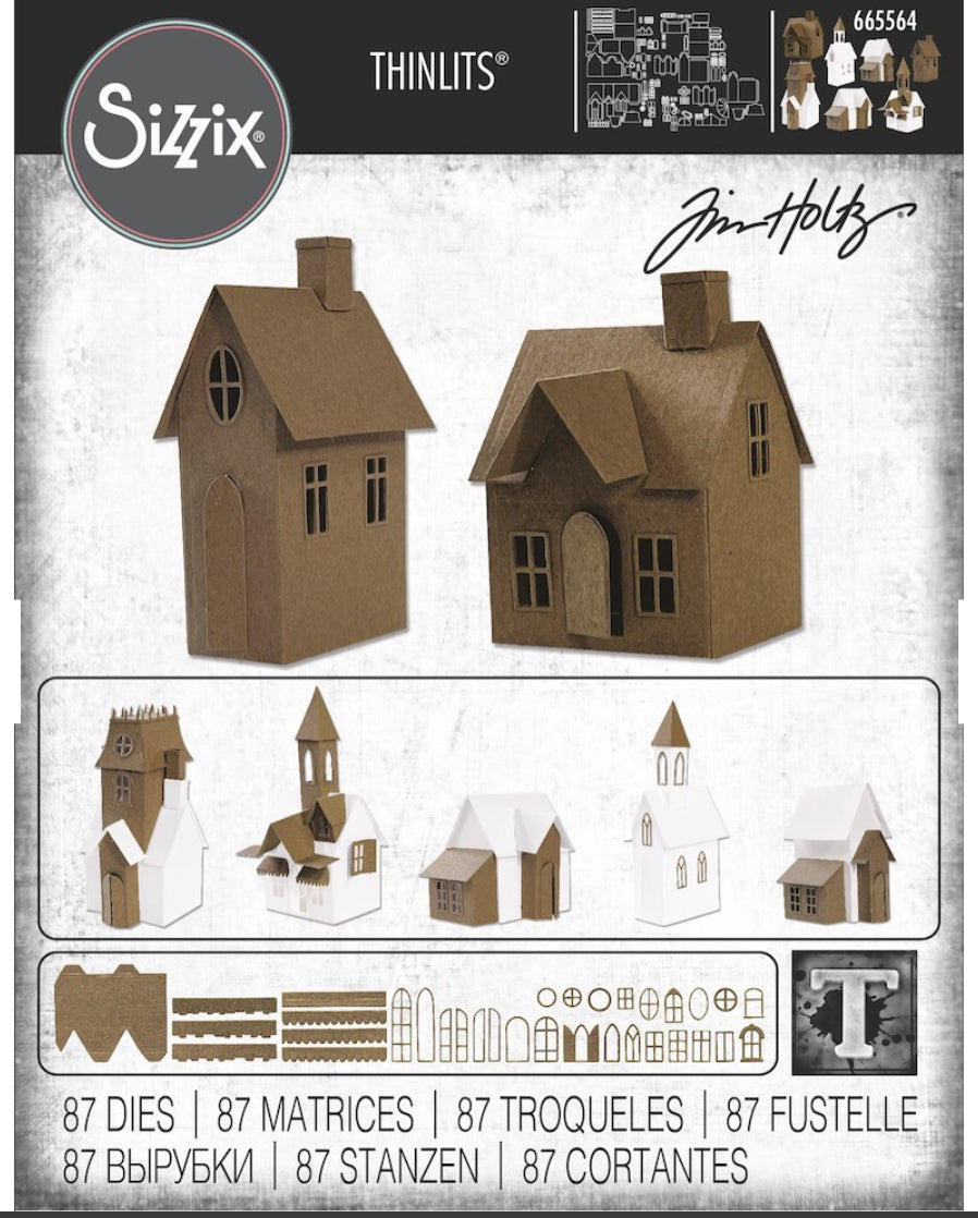 Tim Holtz Sizzix thinlits - Village collection