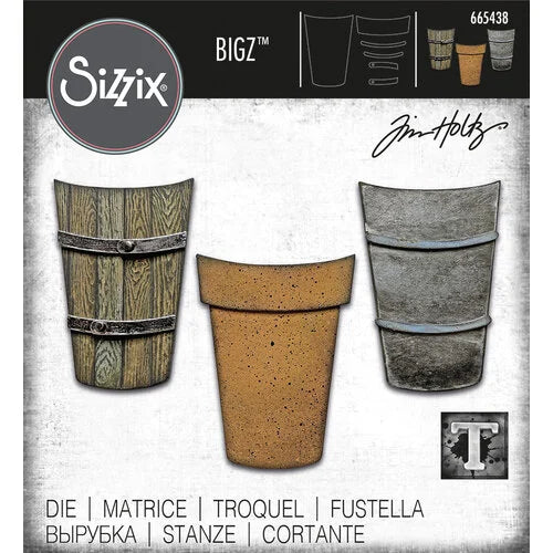 Tim Holtz Bigz dies - Potted #2