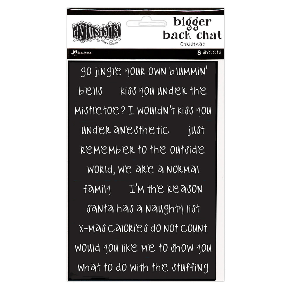 Dylusions bigger Backchat stickers - Christmas