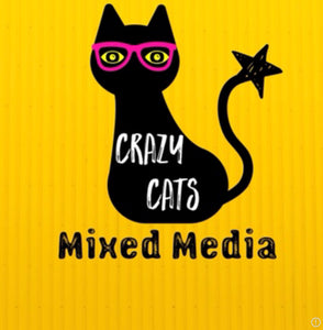 Crazy Cats Mixed Media - Gift card