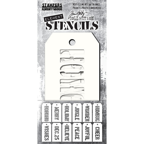 Tim Holtz layering stencil - Elements: Christmas