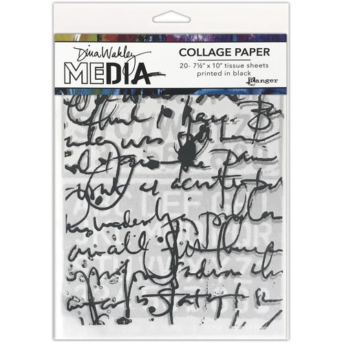 Dina Wakley collage paper - Text collage
