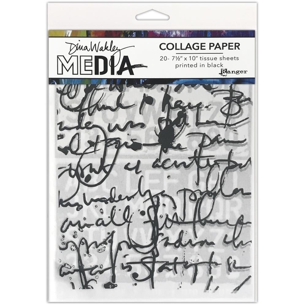 Dina Wakley collage paper - Text collage