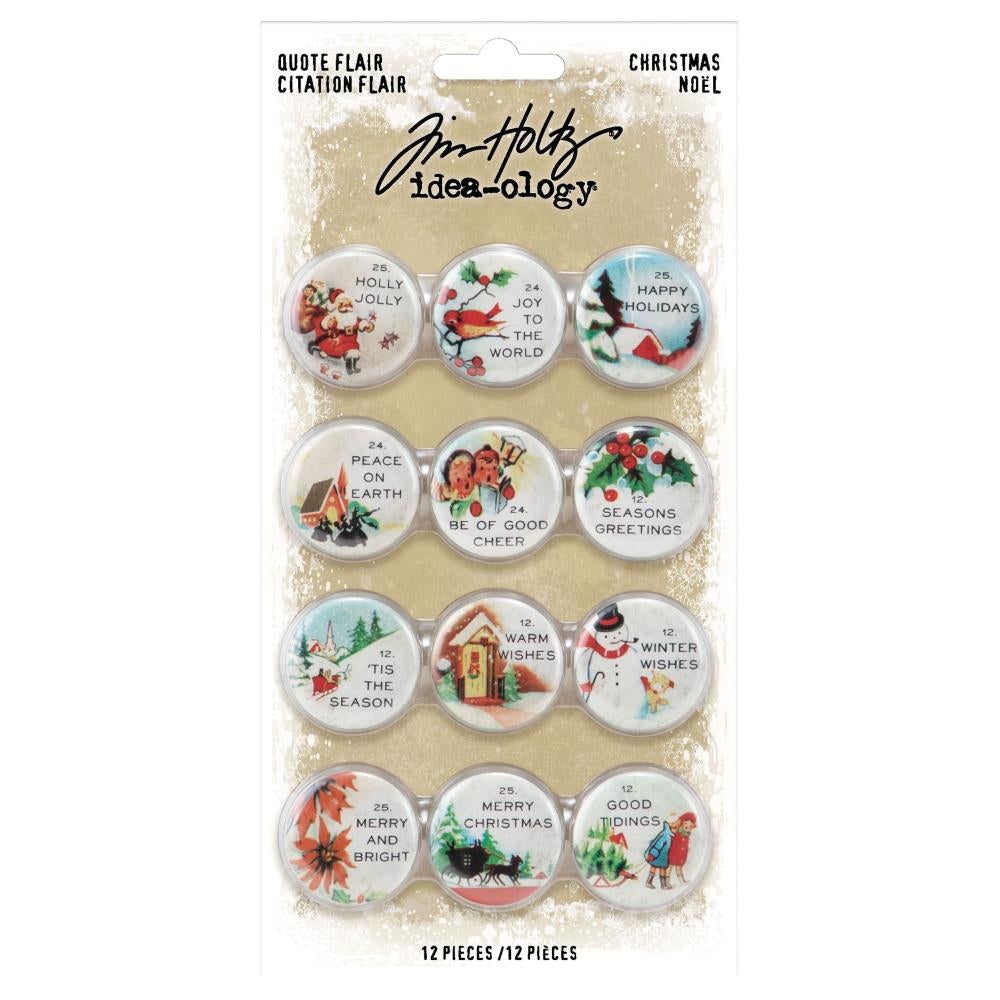 Tim Holtz idea-ology 2021 Christmas flairs