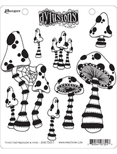 Dylusions Cling Stamp - There’s not mushroom in here
