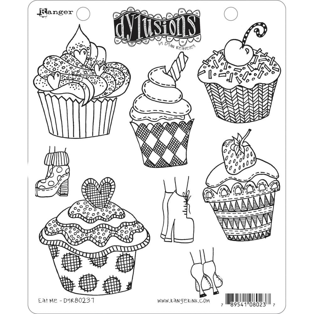 Dylusions Cling Stamp - Eat me