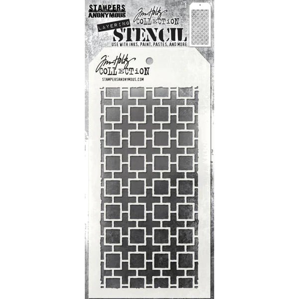 Tim Holtz layering stencil - Linked squares