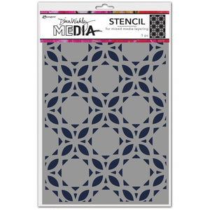 Dina Wakley Stencil - Curly tiles