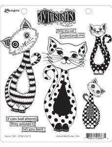 Dylusions Cling Stamp - Puddy cat