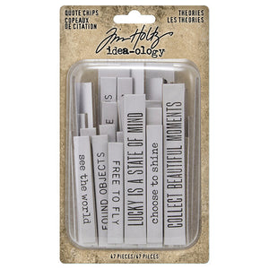 Tim Holtz idea-ology - Quote chips: Theories