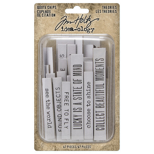 Tim Holtz idea-ology - Quote chips: Theories