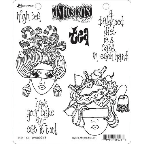 Dyan  Reaveley Cling Stamp - High Tea