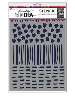 Dina Wakley Stencil - 9”x6” Marks