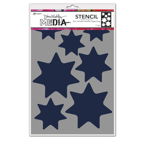 Dina Wakley Stencil - Giant stars