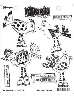 Dylusions Cling Stamp - Put a bird on it