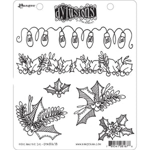 Dylusions Cling Stamp - Holly and the Ivy