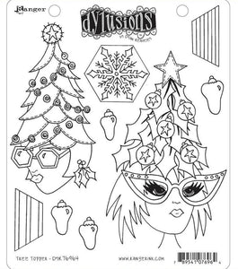 Dylusions Cling Stamp - Tree topper