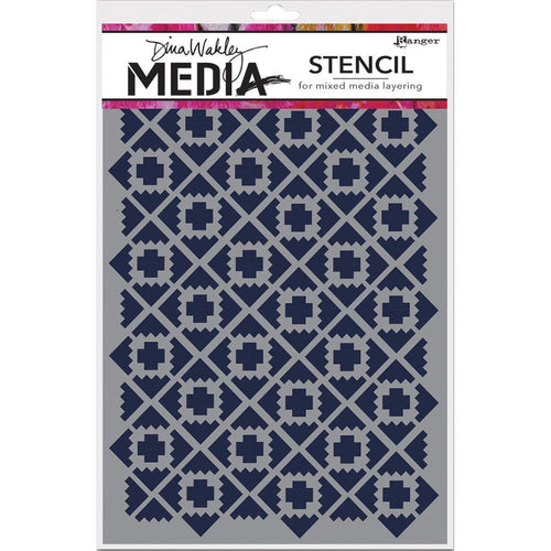 Dina Wakley Stencil - Almost Ikat