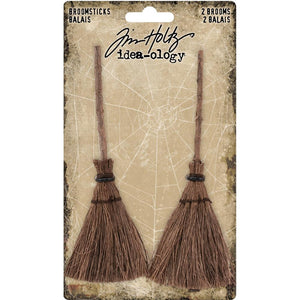 Tim Holtz idea-ology - Halloween broomsticks 2/pack