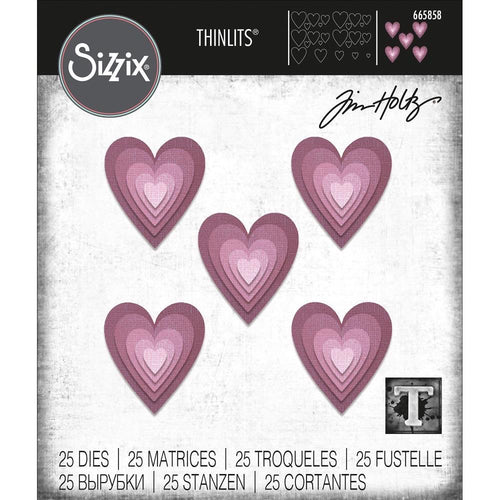 Tim Holtz thinlits dies - Stacked tiles: Hearts