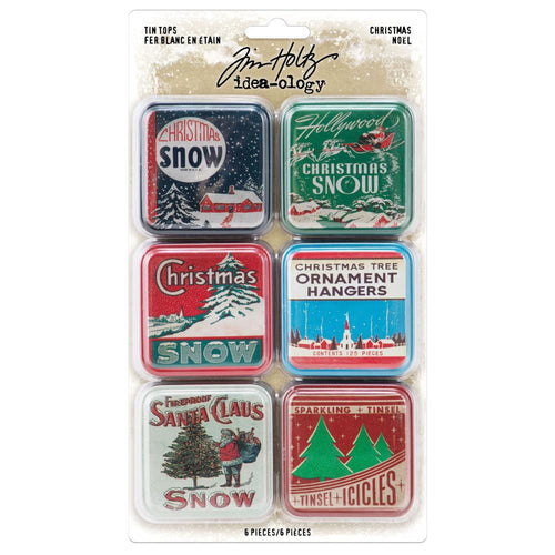 Tim Holtz Idea-ology - Christmas Tin tops 2021