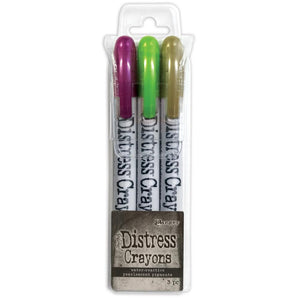 Tim Holtz distress Halloween pearl crayons set #4 - 3 pack