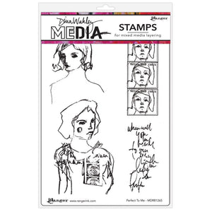 Dina Wakley cling stamp - Perfect to me