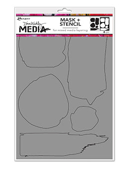 Dina Wakley Stencil - Uneven shapes