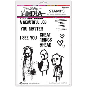Dina Wakley cling stamp - Great things ahead