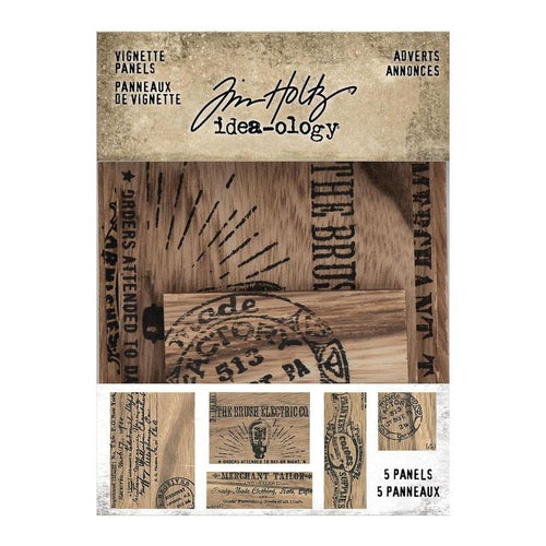 Tim Holtz Idea-ology Vignette Panels - Adverts