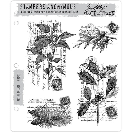 Tim Holtz Stampers anonymous - Festive collage