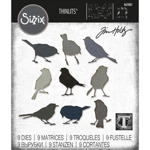 Tim Holtz Sizzix thinlits dies - Silhouette birds