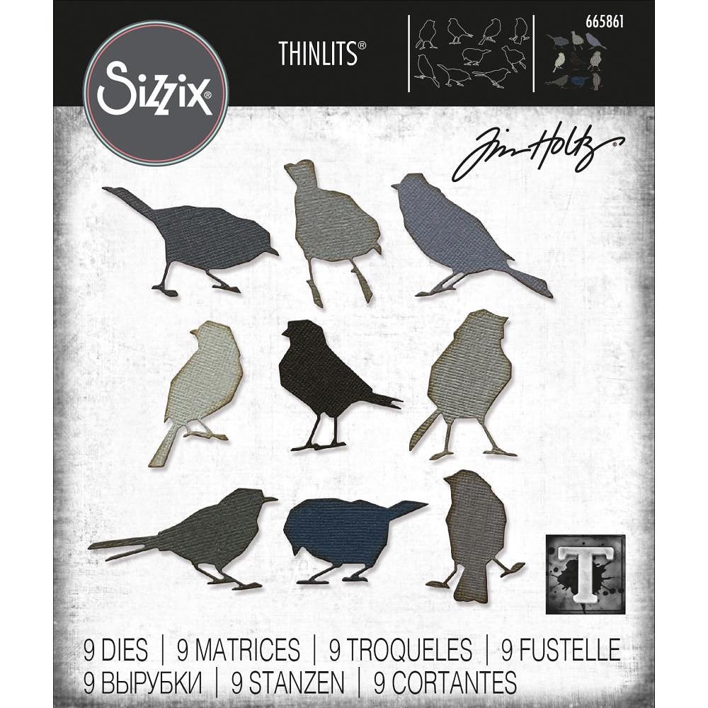 Tim Holtz Sizzix thinlits dies - Silhouette birds