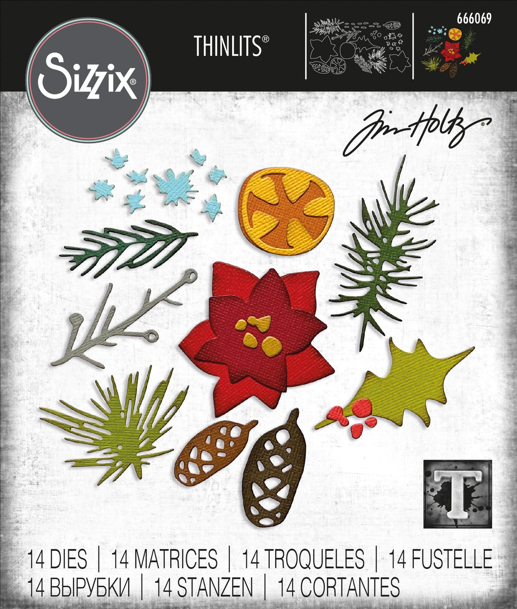 Tim Holtz Alterations thinlits dies - Modern festive