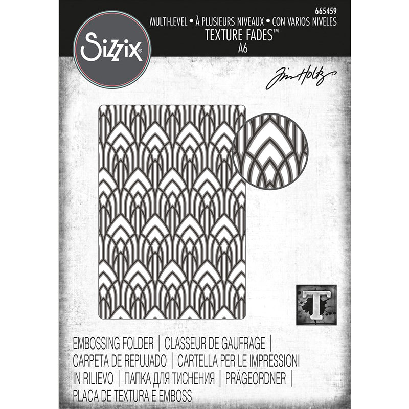Tim Holtz Texture Fades 3D Embossing Folder - Arched