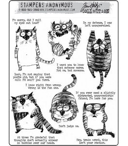 Tim Holtz Stampers anonymous - Snarky cat