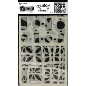 Dylusions Dyan Reaveley dyalog stencil - Doodle it too