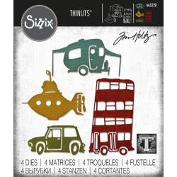 Tim Holtz Sizzix thinlits dies - Wacky transport #1