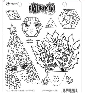 Dylusions Cling Stamp - Hats off to Christmas
