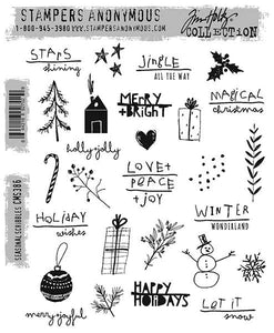 Tim Holtz Stampers Anonymous - Seasonal scribbles