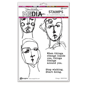 Dina Wakley cling stamp - Change